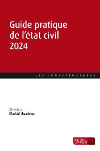 Première de couverture de Guide pratique de l'état civil 2024