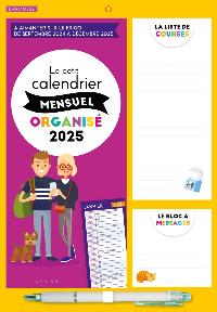 Première de couverture de Le petit calendrier mensuel famille organisée 2025