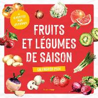 Première de couverture de Calendrier mural fruits et légumes de saison 2024