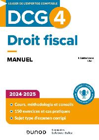 Première de couverture de DCG 4 - Droit fiscal - Manuel 2024-2025