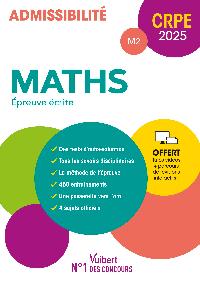 Première de couverture de CRPE 2025 - Maths - Epreuve écrite (M2)