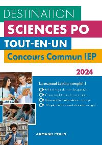 Première de couverture de Destination Sciences Po - Concours commun IEP 2024